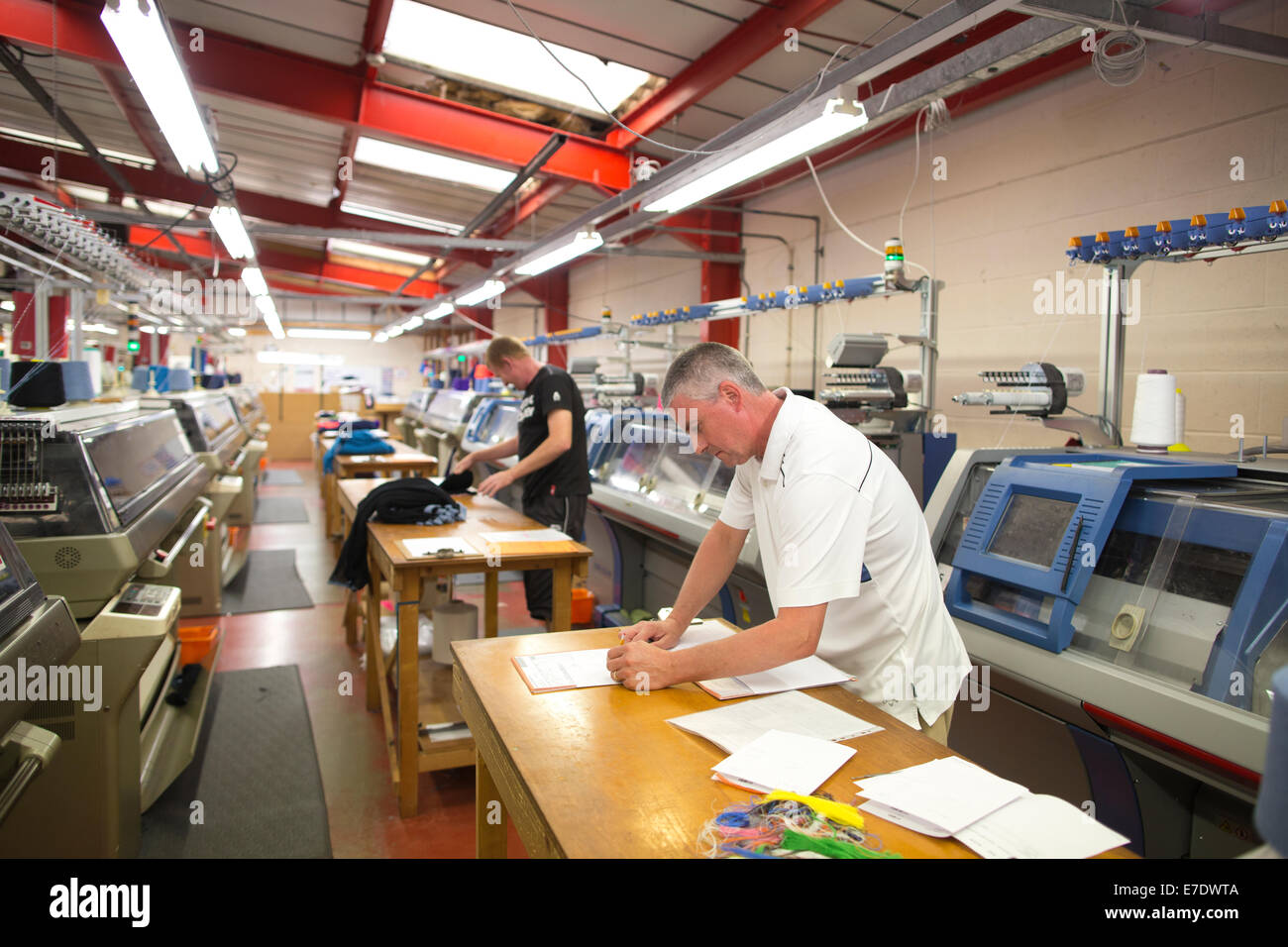 Johnstons of Elgin, Cashmere-Strick und Textilhersteller, Hawick, Scottish Borders, Schottland, UK Stockfoto