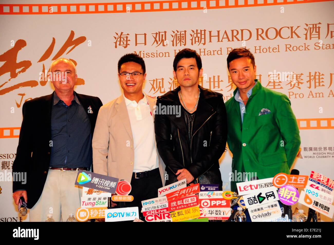 Jay Chou besucht die Welt Promi pro-am-ohne irgendeinen Ring in Shanghai, China am 14. September 2014 zu tragen. Stockfoto