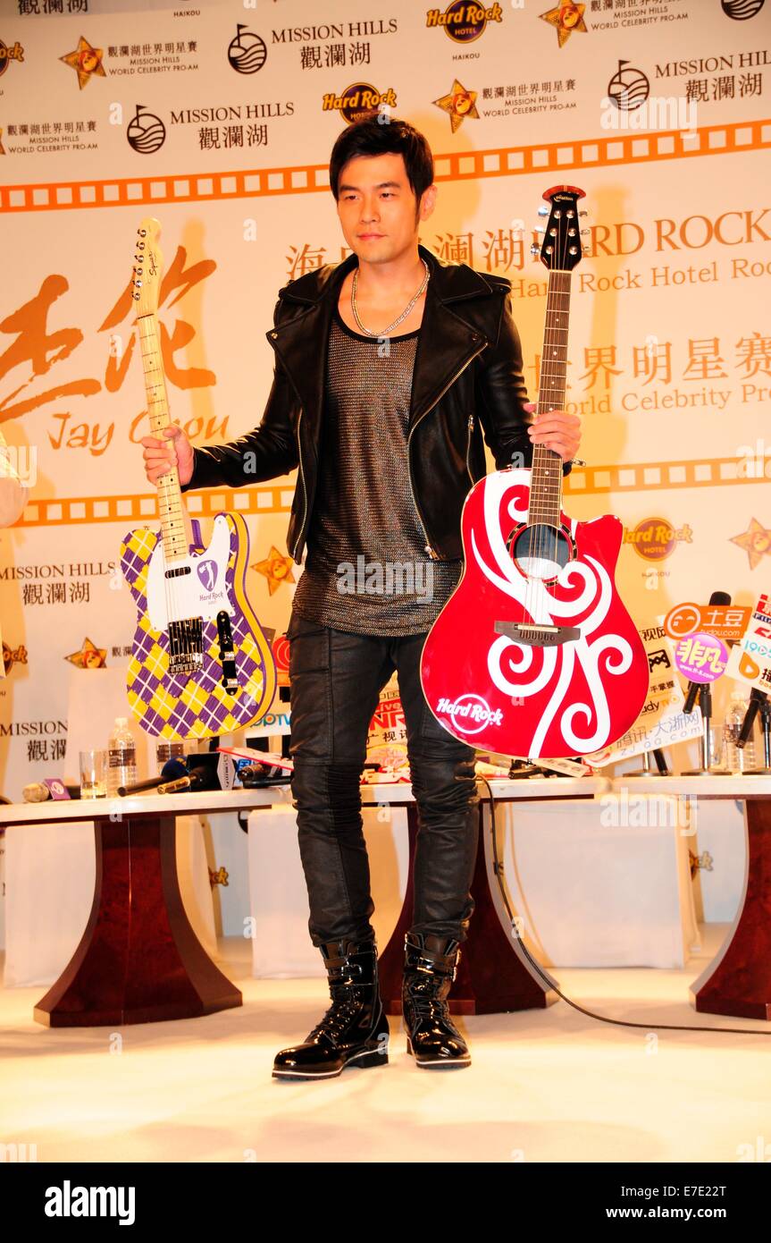 Jay Chou besucht die Welt Promi pro-am-ohne irgendeinen Ring in Shanghai, China am 14. September 2014 zu tragen. Stockfoto