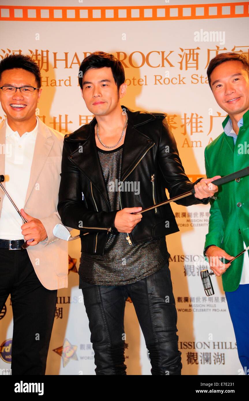 Jay Chou besucht die Welt Promi pro-am-ohne irgendeinen Ring in Shanghai, China am 14. September 2014 zu tragen. Stockfoto