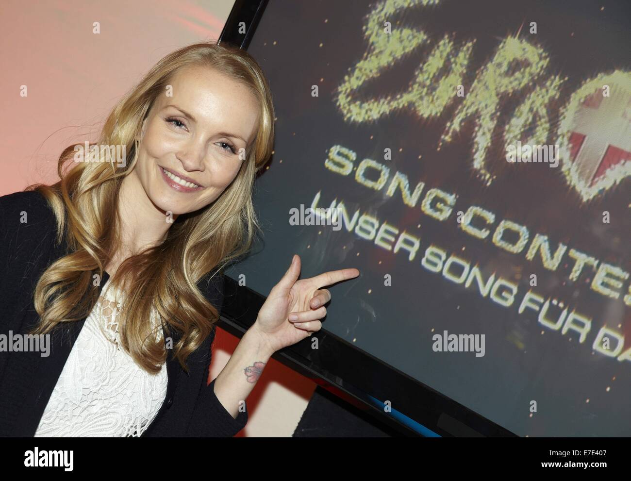 Eurovision Song Contest - "Unser Song Fuer Daenemark" bei Lanxess Arena Featuring: Janin Reinhardt wo: Köln, Deutschland: 12. März 2014 Stockfoto