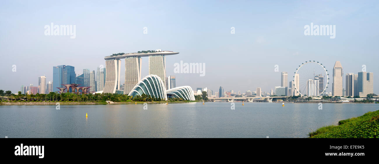 Singapur-Stadt-Panorama Stockfoto