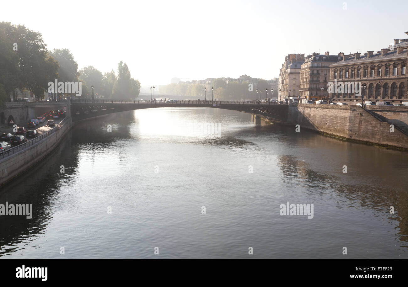 Pont d'Arcole, Paris, Frankreich. Stockfoto