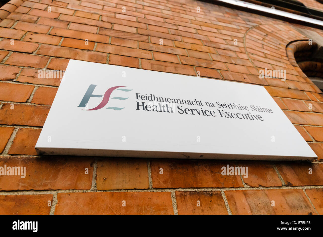 Anmeldung für die irische Health Service Executive (HSE) - Feidhmeannacht Na Seirbhíse Slàinte Stockfoto