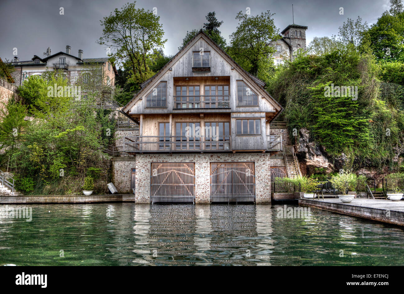 Lake Traunsee, Gmunden, Österreich. Stockfoto