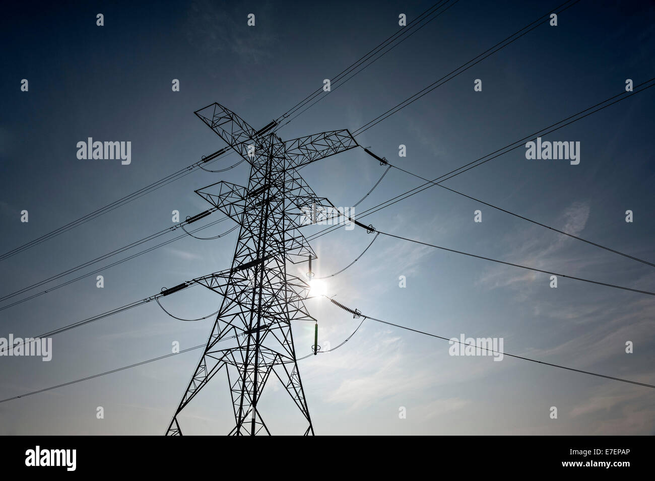 elektrische Masten im Black Country in oldbury Stockfoto