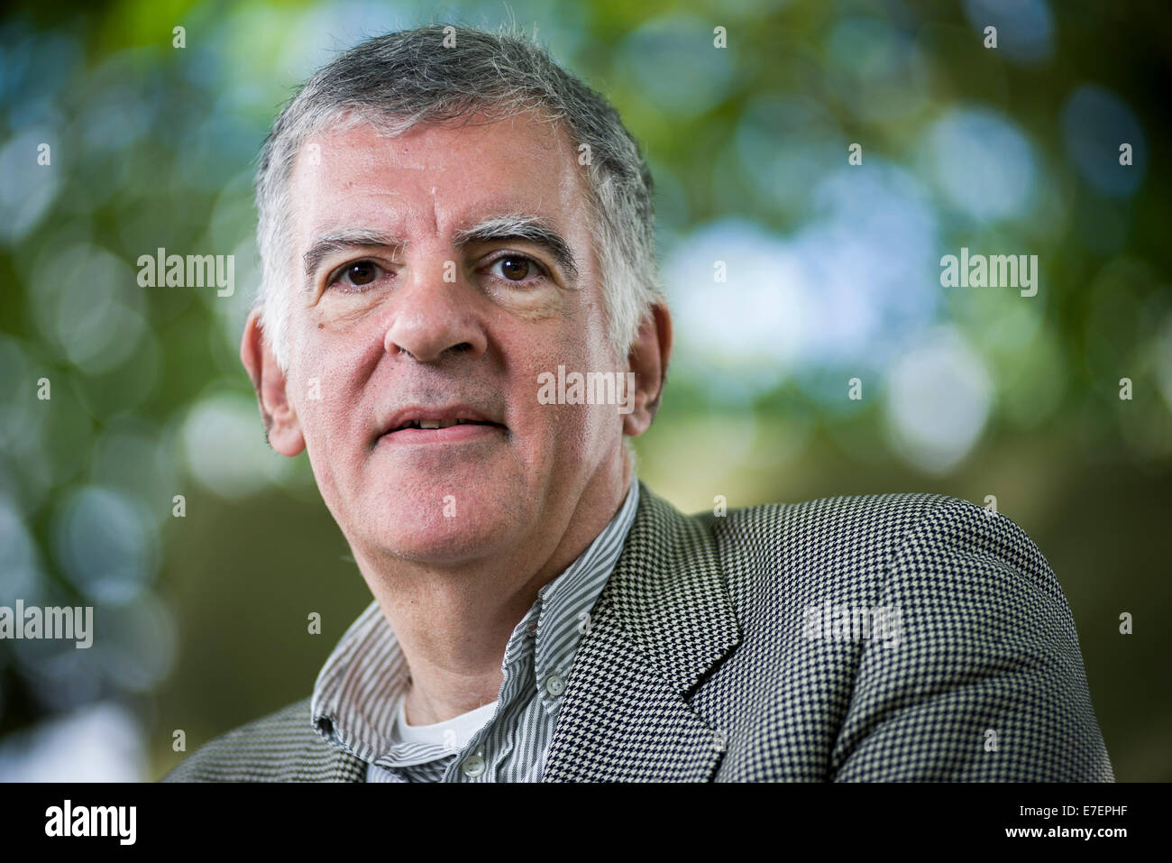 Englischer Schriftsteller Michael Arditti erscheint das Edinburgh International Book Festival. Stockfoto