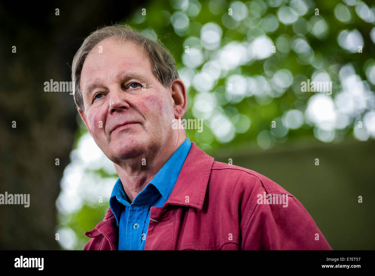 Englischer Autor, Dichter, Dramatiker und Librettist Michael Morpurgo, OBE, FRSL, FKC erscheint beim Edinburgh Book Festival. Stockfoto