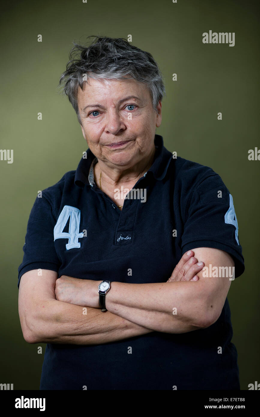 Französischer Autor Dominique Manotti erscheint das Edinburgh International Book Festival. Stockfoto