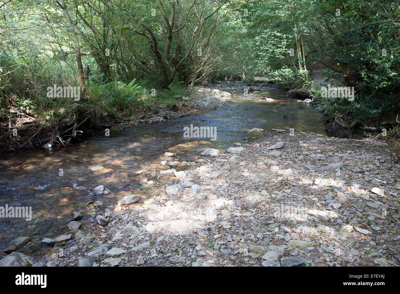 Heddon Flusstal Exmoor Devon Stockfoto