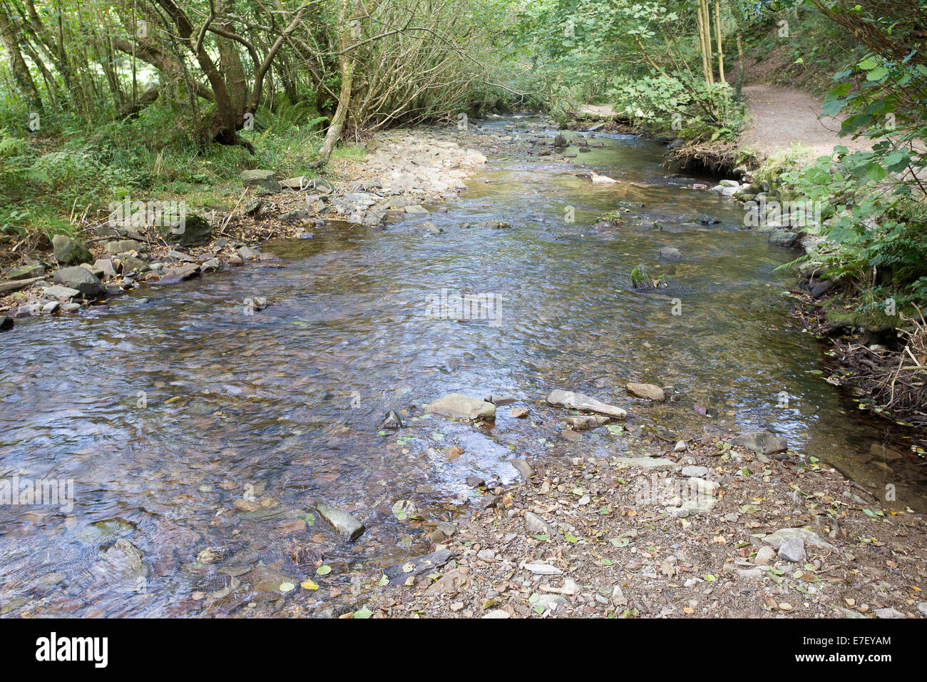 Heddon Flusstal Exmoor Devon Stockfoto