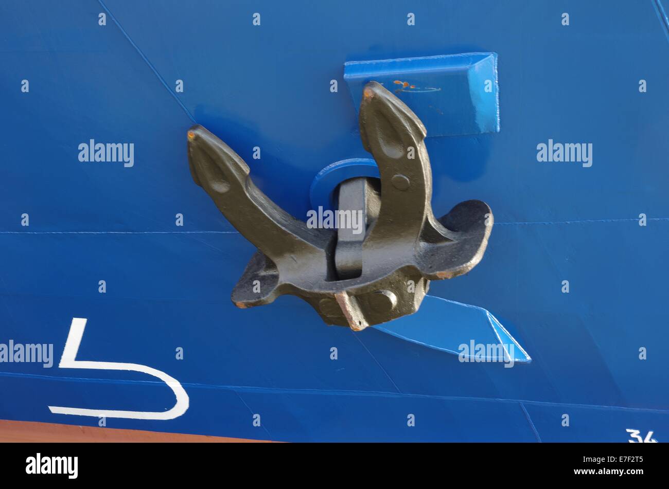 Anhänger in der Nähe von Blaue Brett Anker Stockfoto