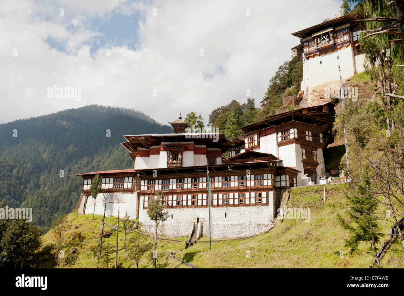 Abgeschiedenen Buddhist Cheri Goemba Monastery, Chagri Dorjeden Kloster in der Nähe von Thimphu, der Himalaya-Königreich Bhutan Stockfoto