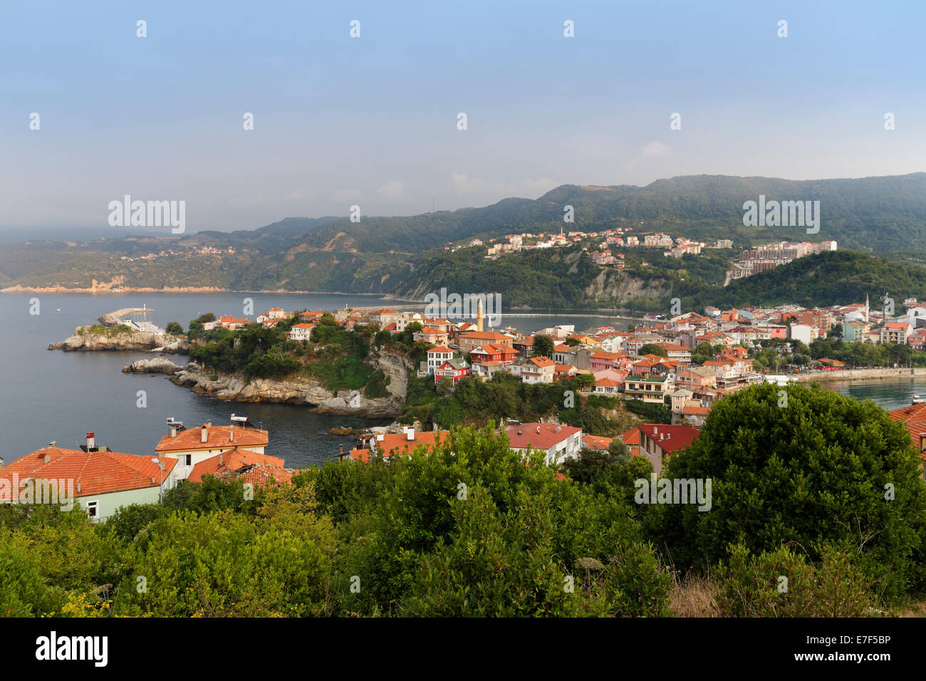 Hafen Sie Stadt Amasra, Bartın Provinz Küste des Schwarzen Meeres, Schwarzmeer Region, Türkei Stockfoto