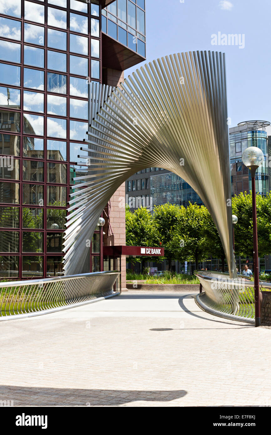 Metall-Skulptur von der DZ Bank, Frankfurt Am Main, Hessen, Deutschland, Europa. Stockfoto