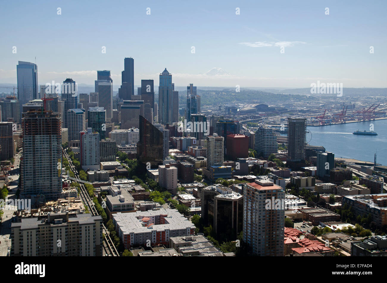 Ansicht von Seattle von Space Needle Stockfoto