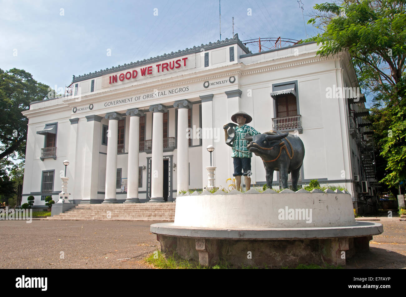 Auf Gott vertrauen wir Stockfoto
