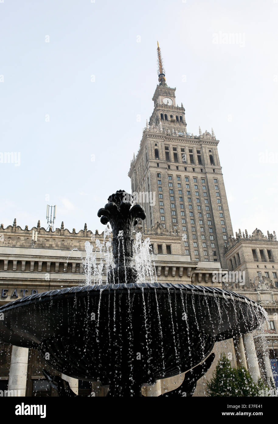 Warschauer Palast der Kultur und Wissenschaft Stockfoto