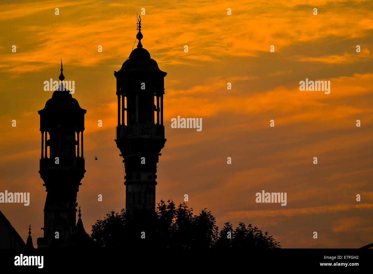 Sonnenuntergang-Moschee Stockfoto