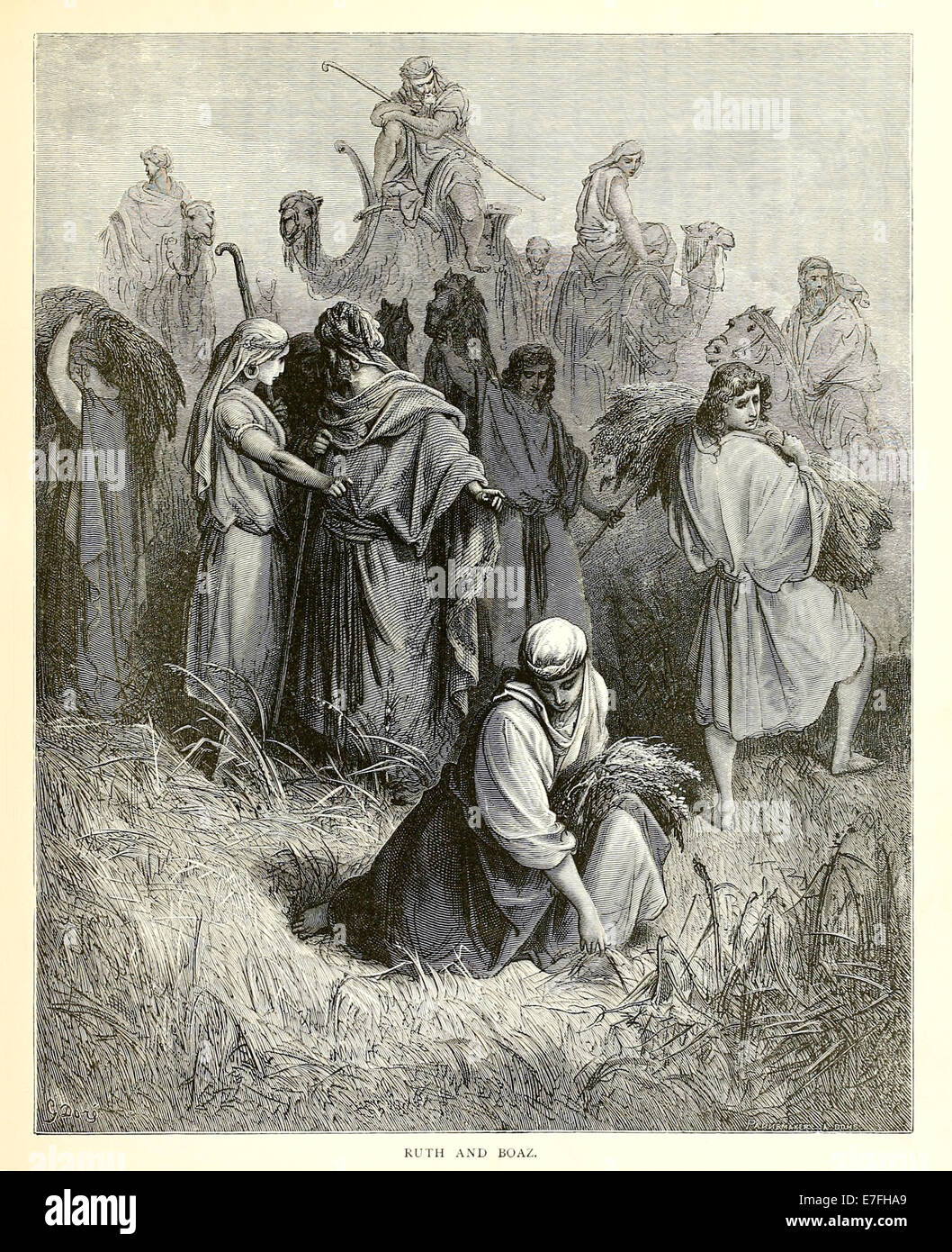Illustration von Paul Gustave Doré (1832-1883) von 1880 Ausgabe der Bibel. Siehe Beschreibung für mehr Informationen. Stockfoto