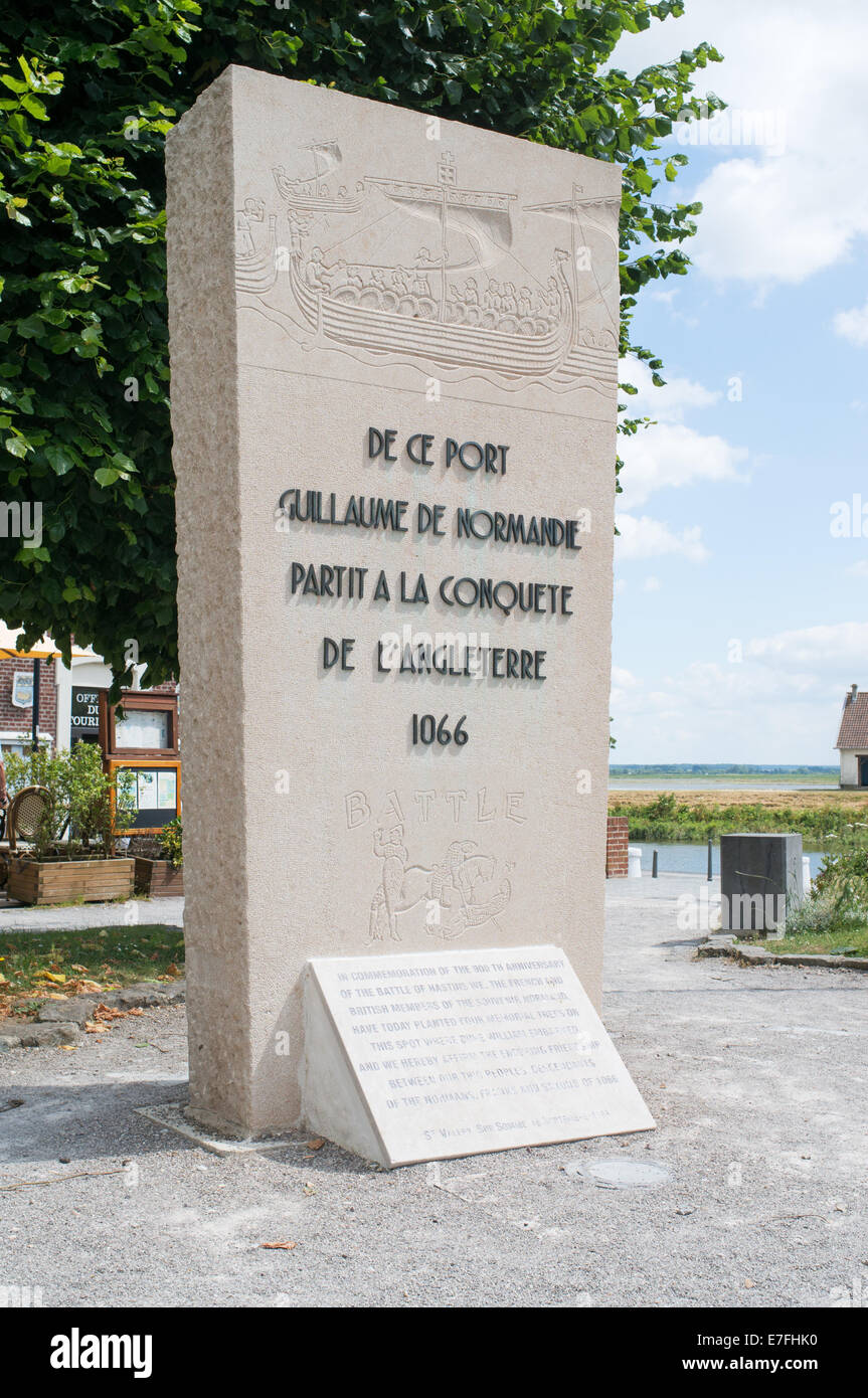 Denkmal für William der Eroberer verlassen Saint-Valery-Sur-Somme erobern England in 1066 Stockfoto