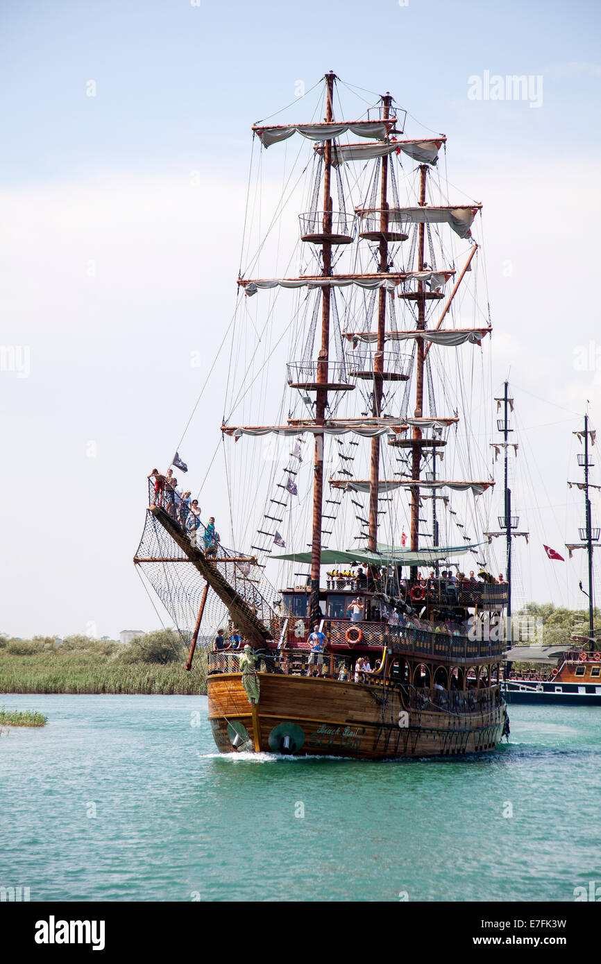 Piraten-Bootsfahrt in der Türkei Stockfoto