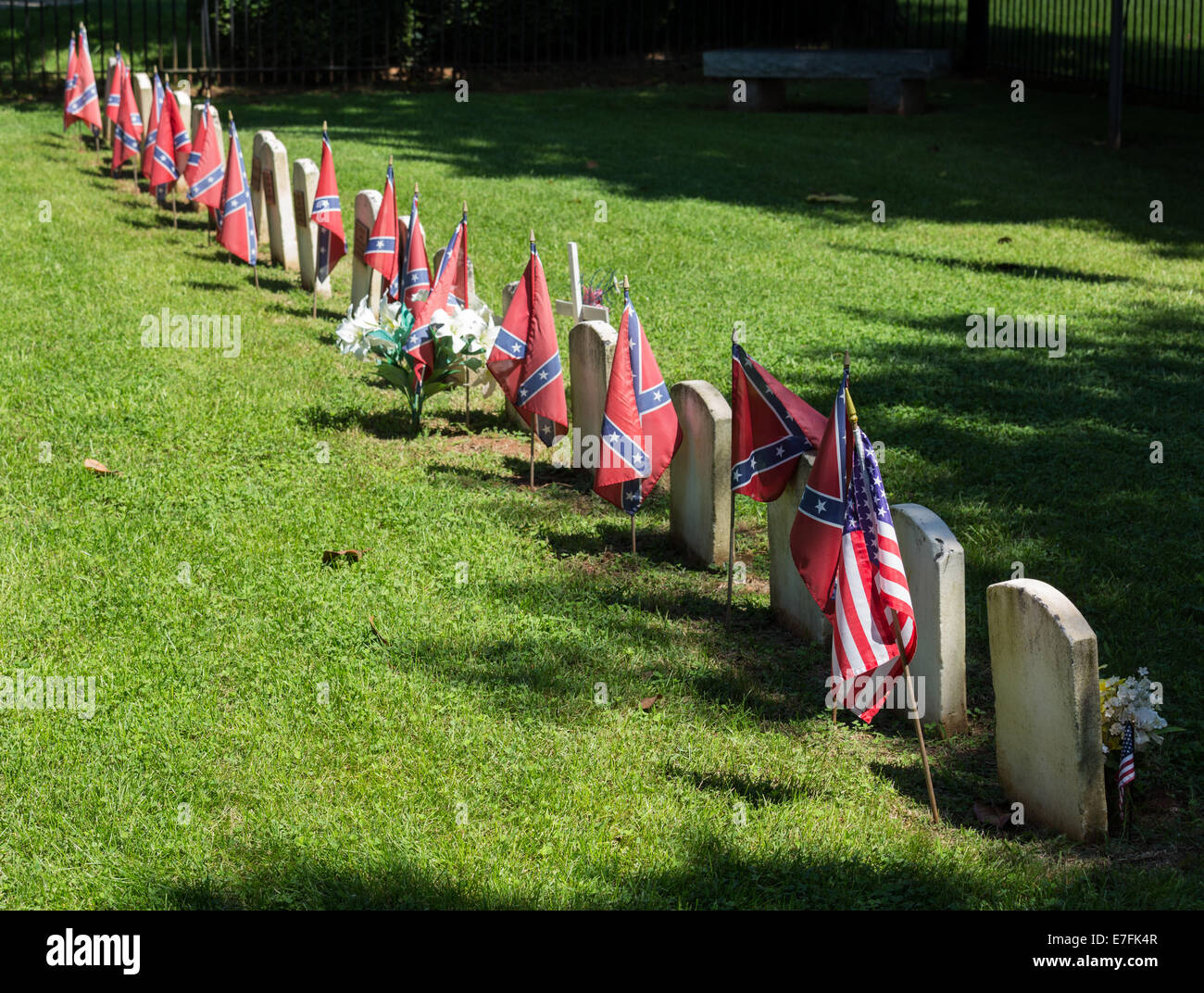 Friedhof, konföderierten Soldaten an Appomattox Gerichtsgebäude Nationalpark in Virginia Stockfoto