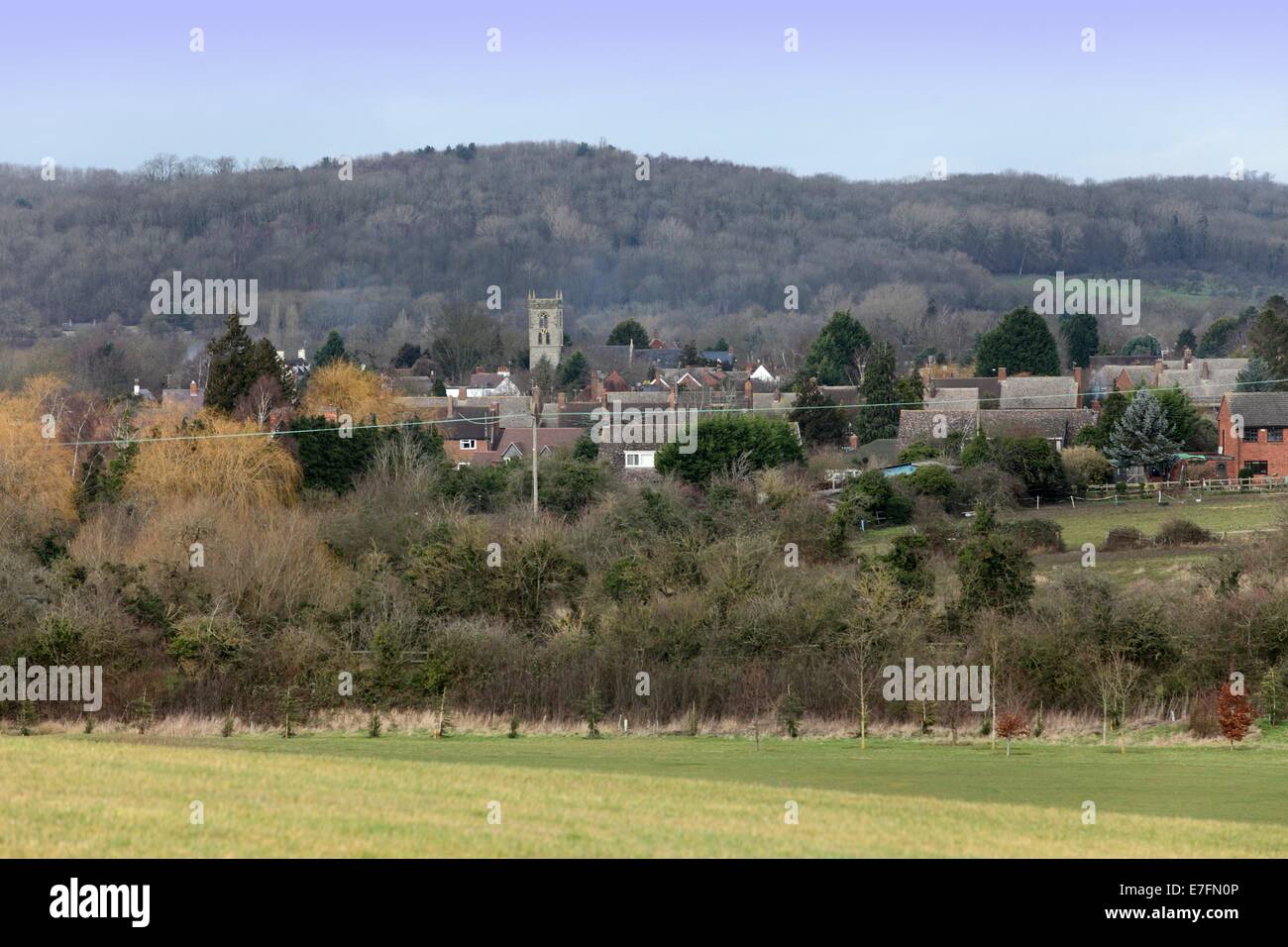 Welford auf Avon Warwickshire, zeigt der Turm von St. Peters Kirche Stockfoto