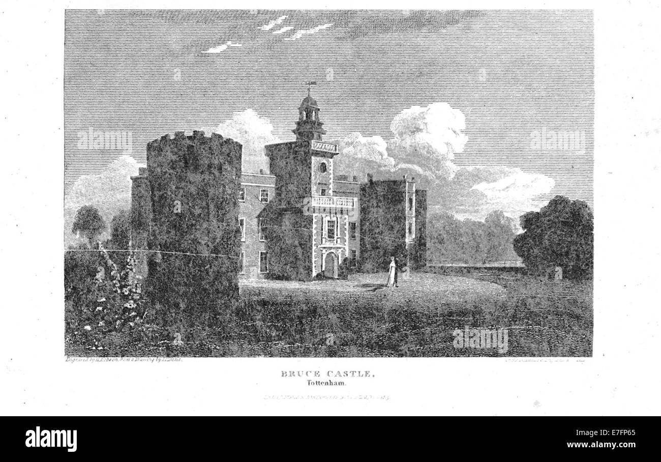 Brayley(1820) p5.093 - Bruce Castle, Tottenham Stockfoto