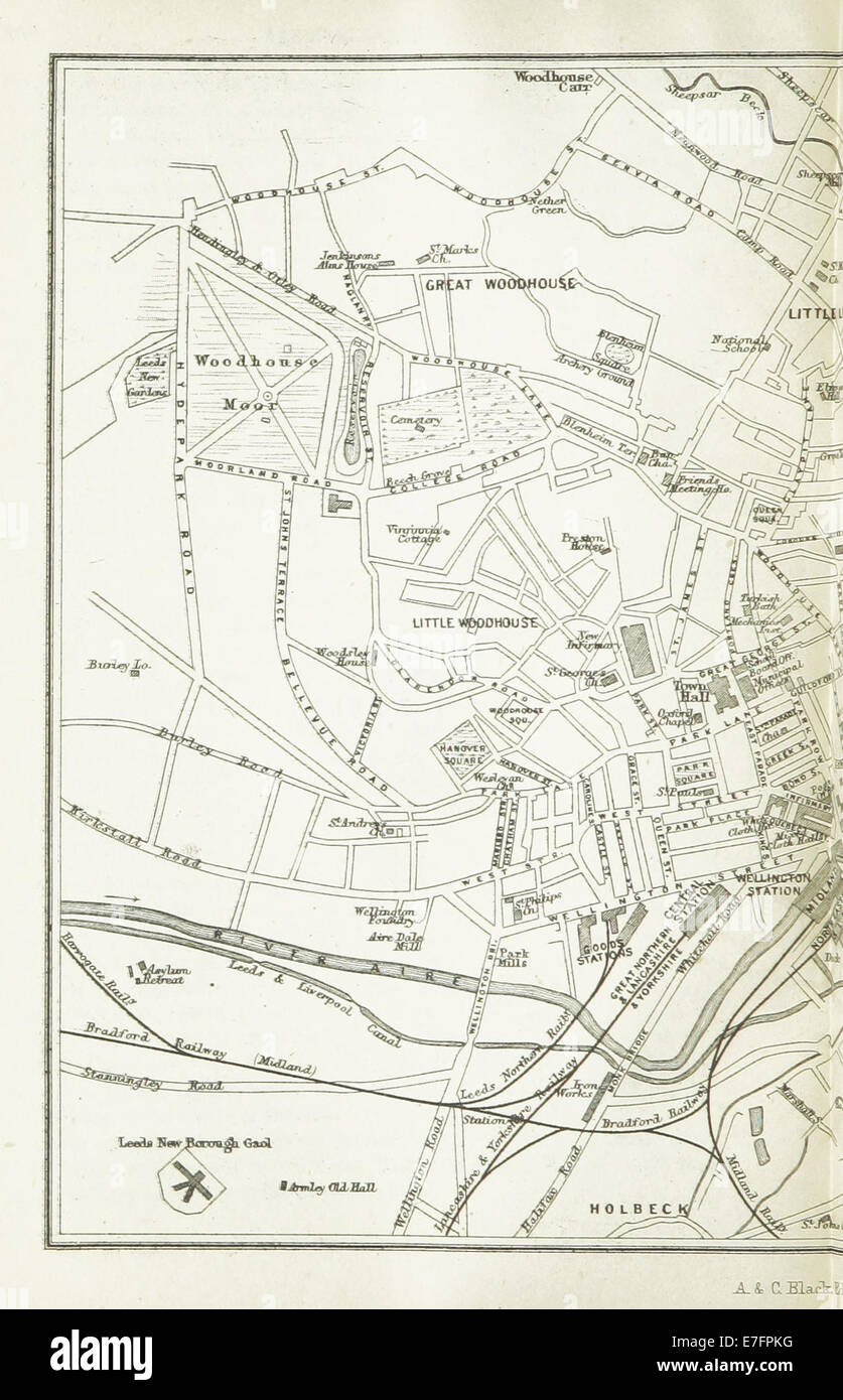 Bild von Seite 504 von „EW (1884)“ mit einer Darstellung von Leeds (links), veröffentlicht von A C Black. Stockfoto
