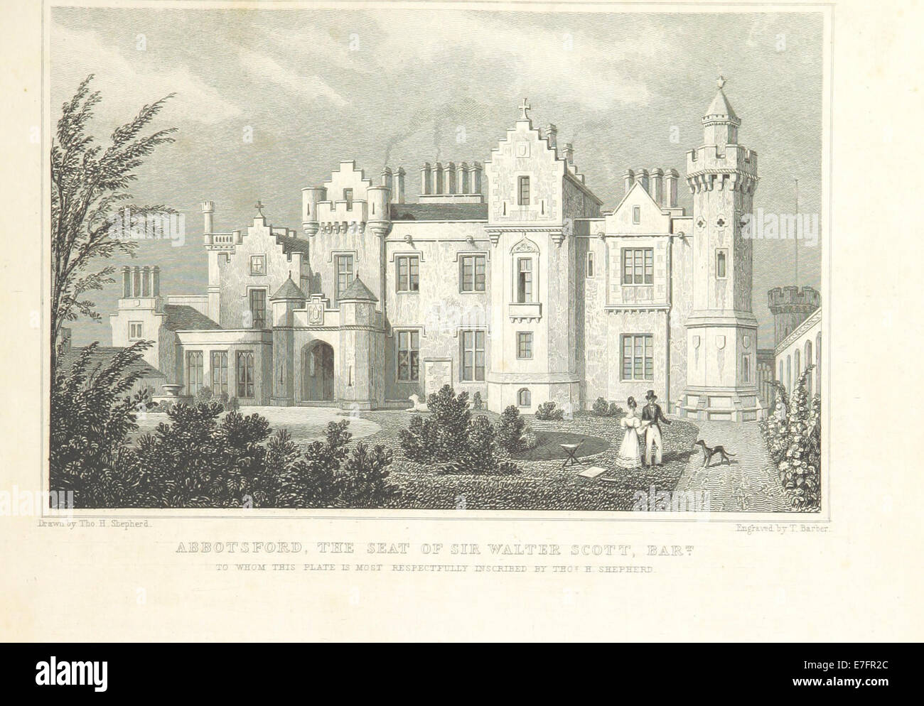 MA(1829) p.133 - Abbotsford, der Sitz von Sir Walter Scott, Bart - Thomas Hosmer Shepherd Stockfoto