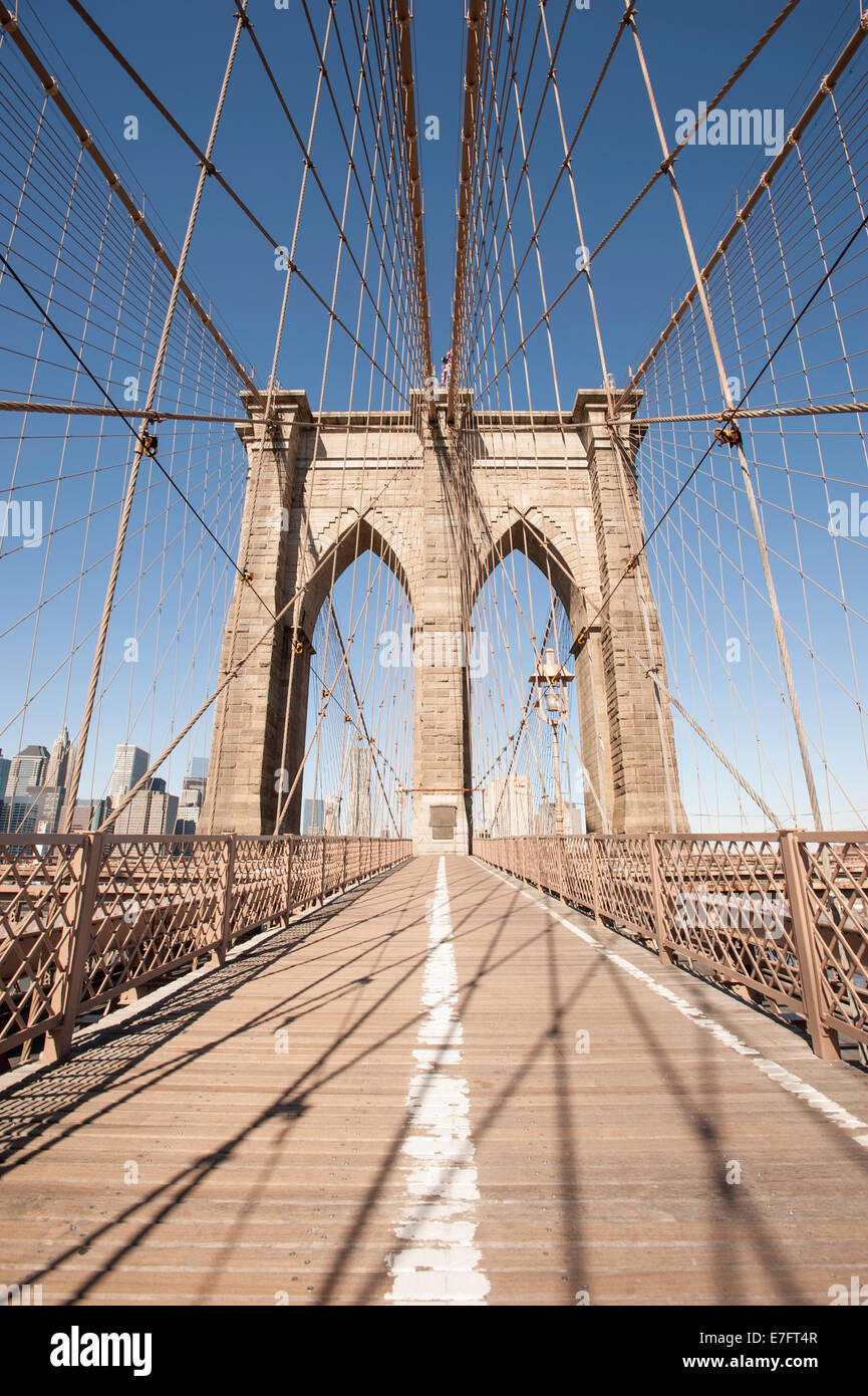 Brooklyn Bridge. NEW YORK CITY. Stockfoto