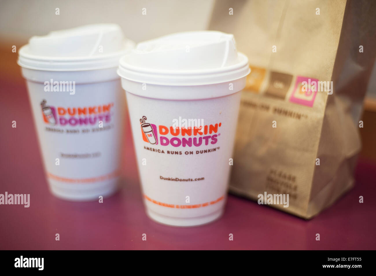 Dunkin Donuts Kaffee. NEW YORK CITY. Stockfoto