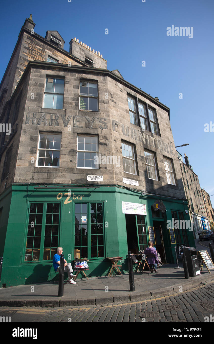 Das ehemalige Gelände der Harvey's Furniture Store auf Candlemaker Row, die Altstadt in Edinburgh, Scotland, UK Stockfoto