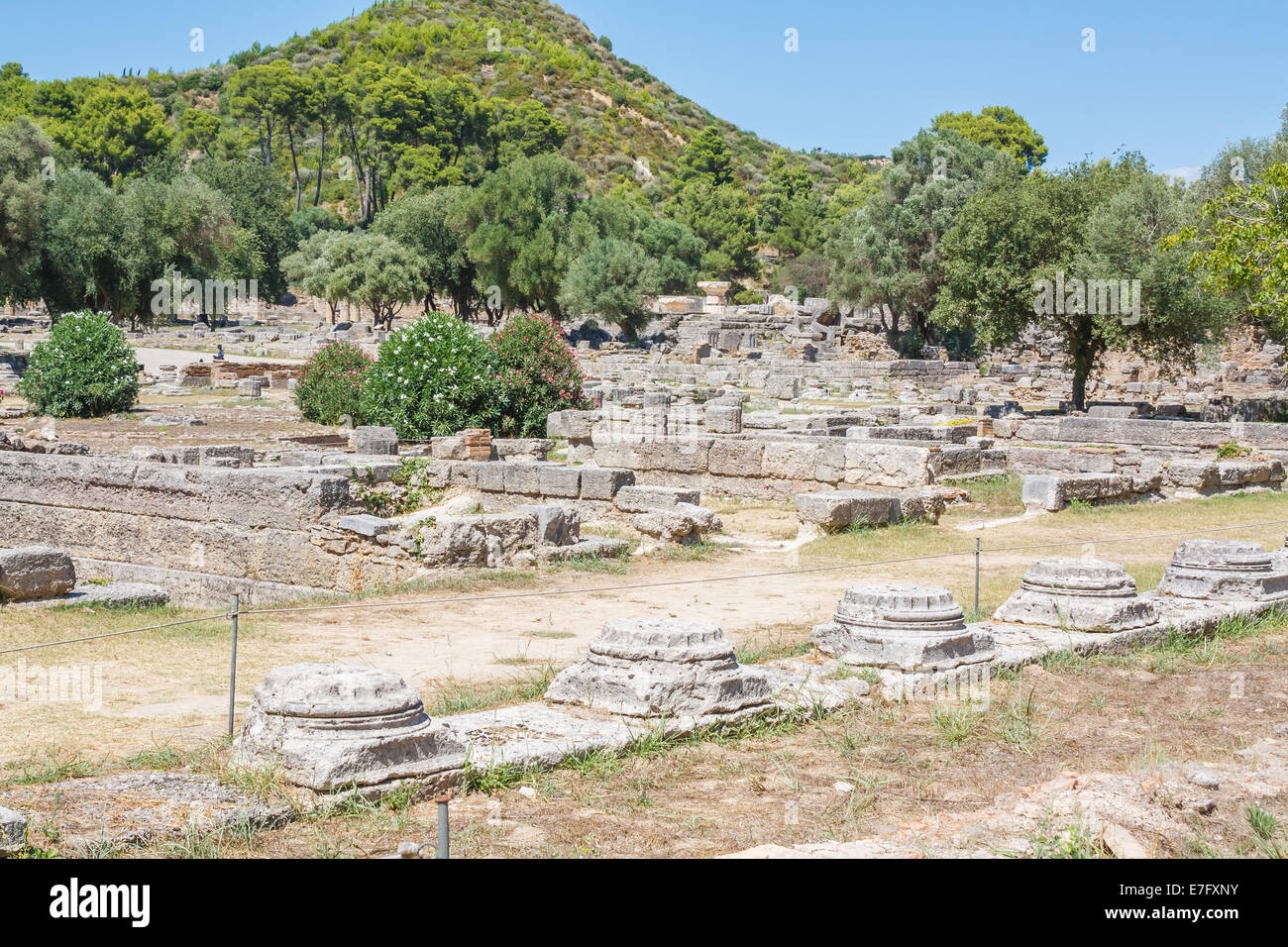 Das antike Olympia, Olympische Spiele, Zeus Stockfoto