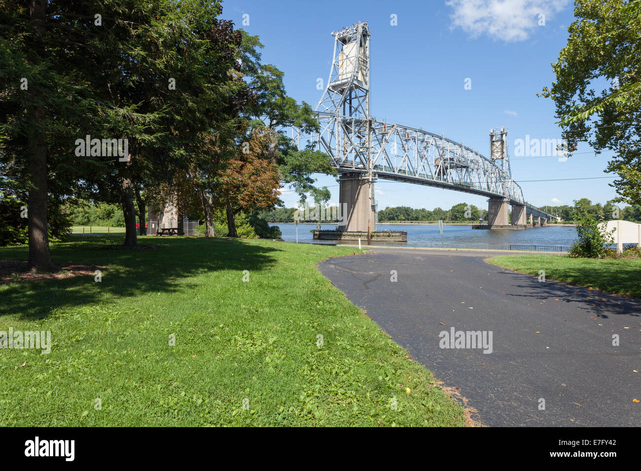 Burlington-Bristol Brücke, Delaware River Stockfoto