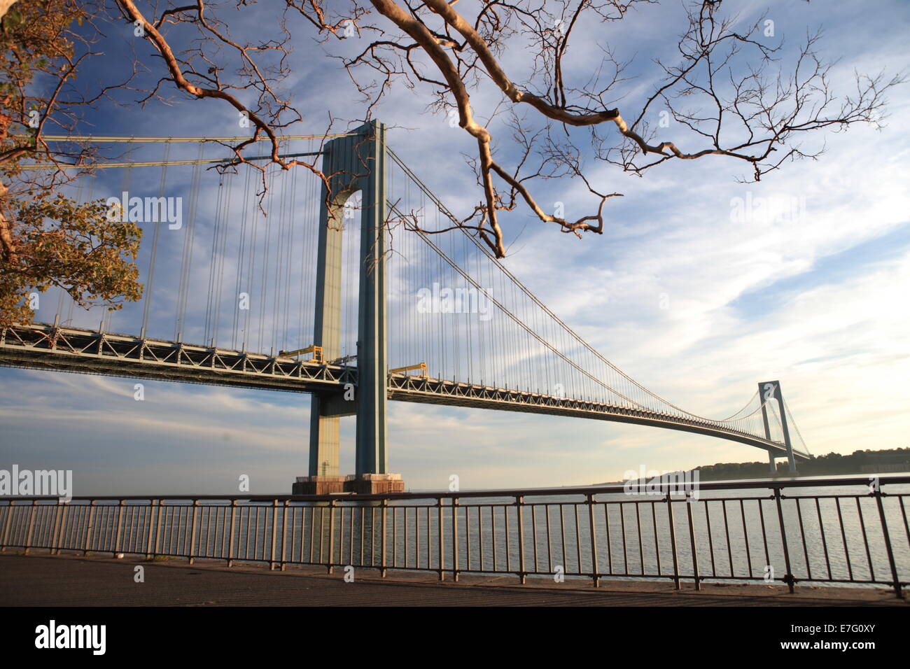 Die Verrazano-Narrows-Brücke, die größte und längste Brücke in New York City Stockfoto