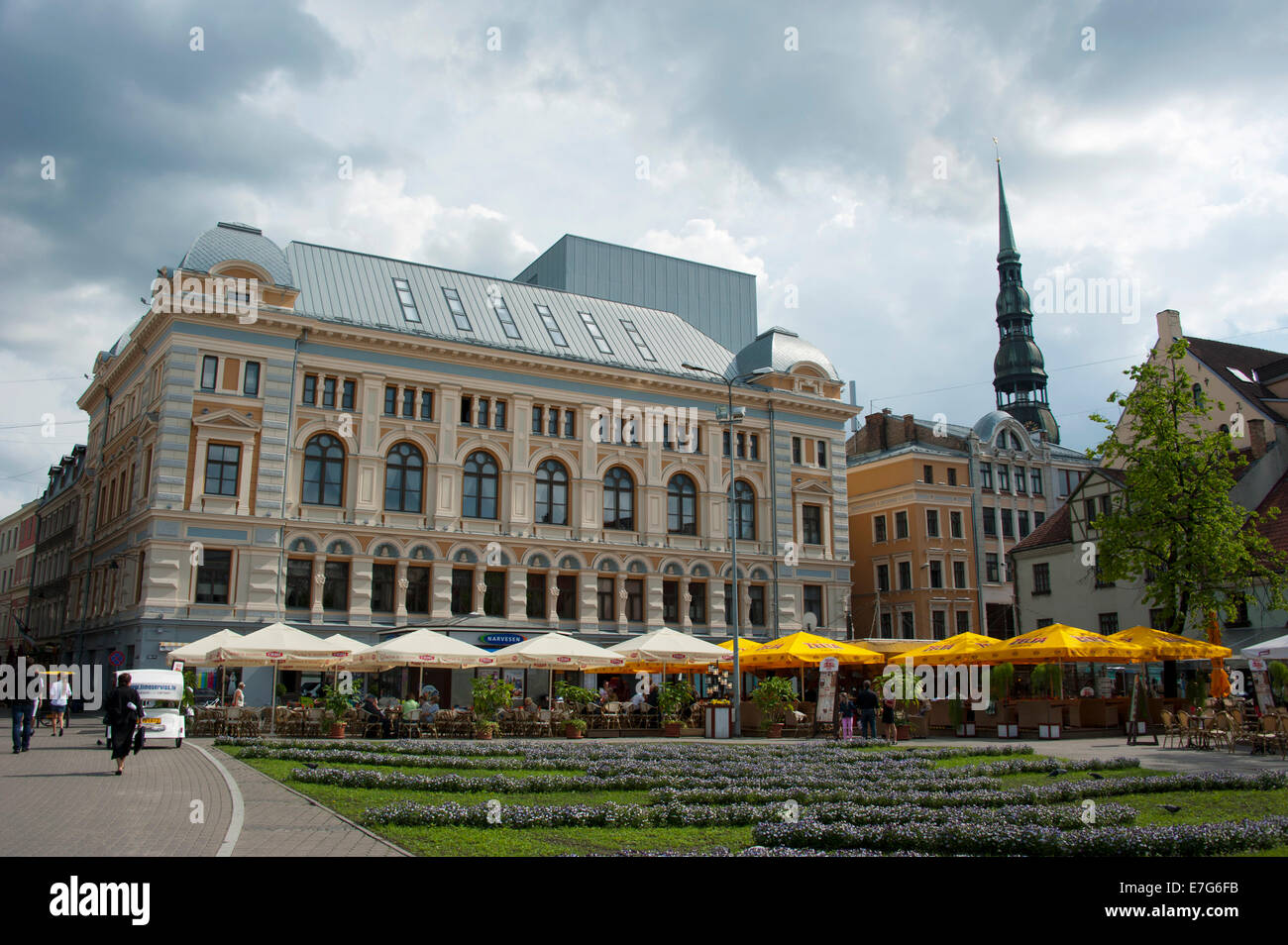 Russische Theater Riga, Līvu Quadrat, Altstadt, Riga, Lettland, Baltikum Stockfoto