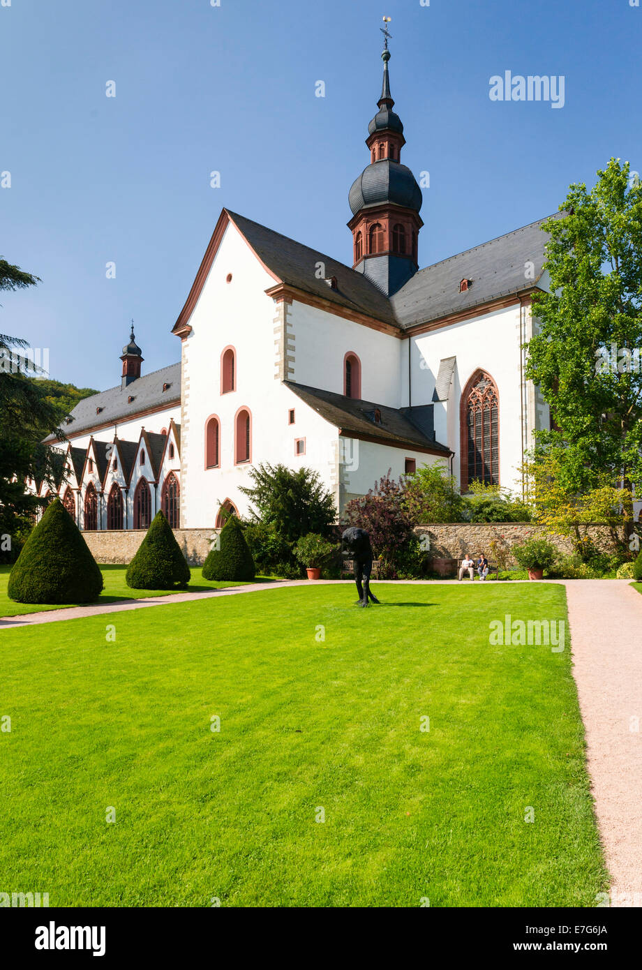 Barocke Orangerie, Klostergarten, Abteikirche, Zisterzienserabtei Eberbach, Eltville am Rhein, Rheingau, Hessen, Deutschland Stockfoto