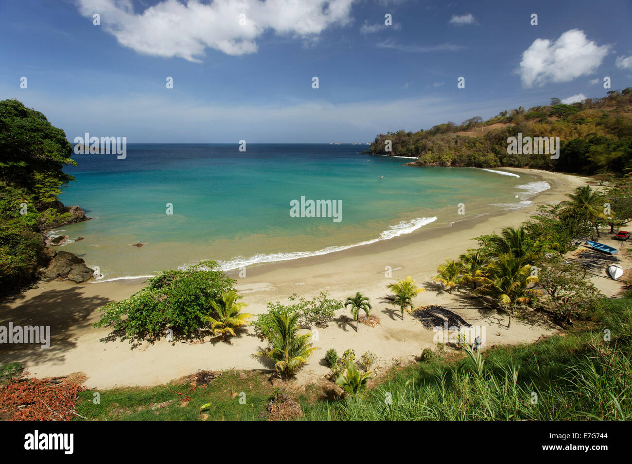 Strand, Lagune, Bloody Bay, Trinidad und Tobago Stockfoto