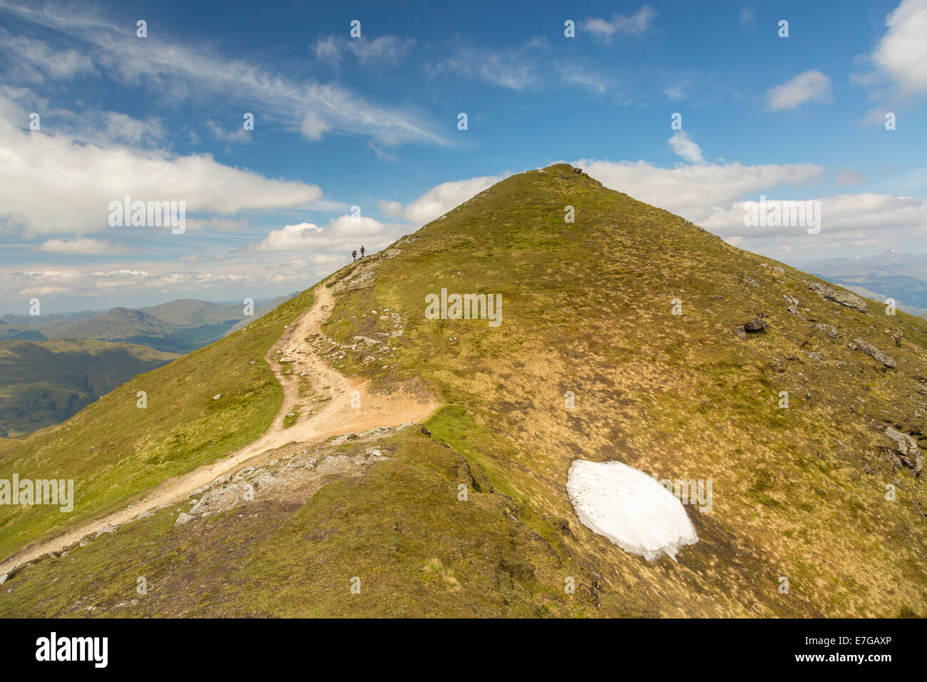 Der Weg an die Spitze der Ben Lomond. Stockfoto