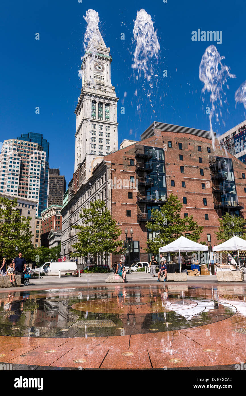 Ringe-Brunnen, Boston, Massachusetts - USA Stockfoto