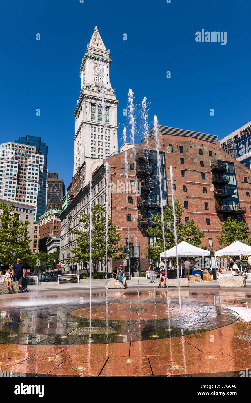 Ringe-Brunnen, Boston, Massachusetts - USA Stockfoto