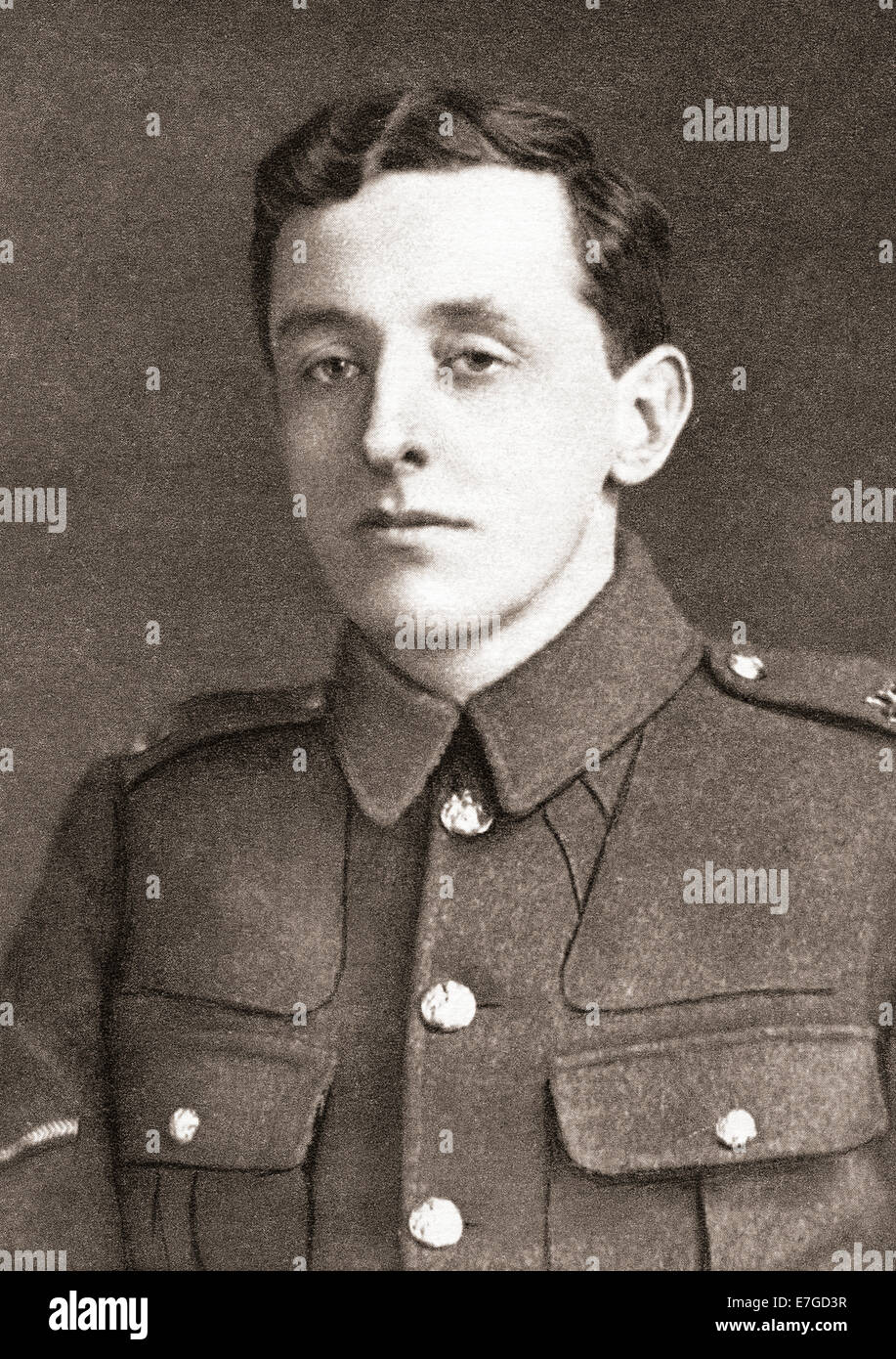 John William Street, aka Will Straßen, 1886 –1916.  Englischer Soldat und Dichter aus dem ersten Weltkrieg. Stockfoto