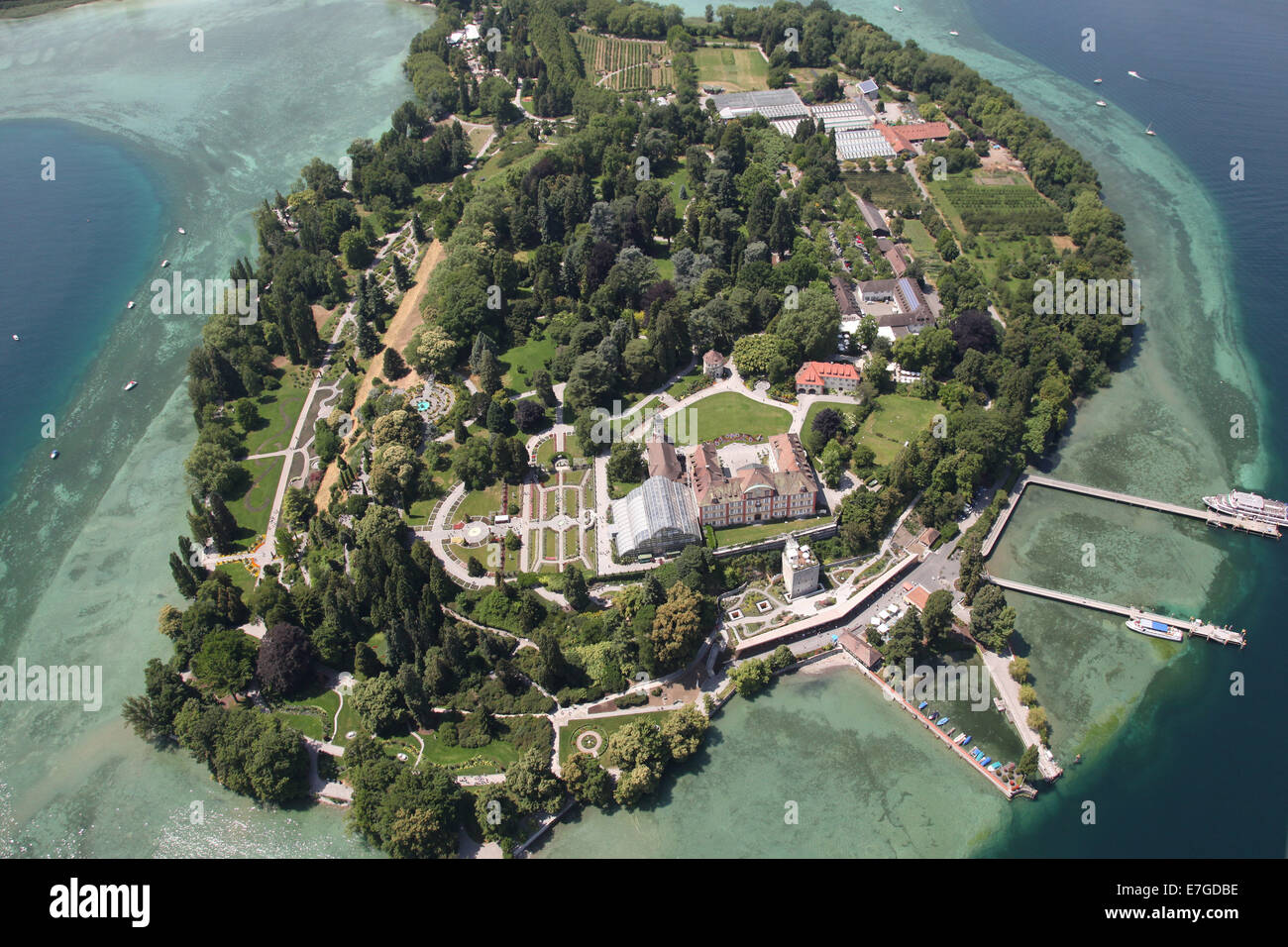 27.06.2014, Insel Mainau Blumeninsel mit Park und Schloss im Besitz der schwedischen stammende Adelsfamilie Bernadotte. Stockfoto