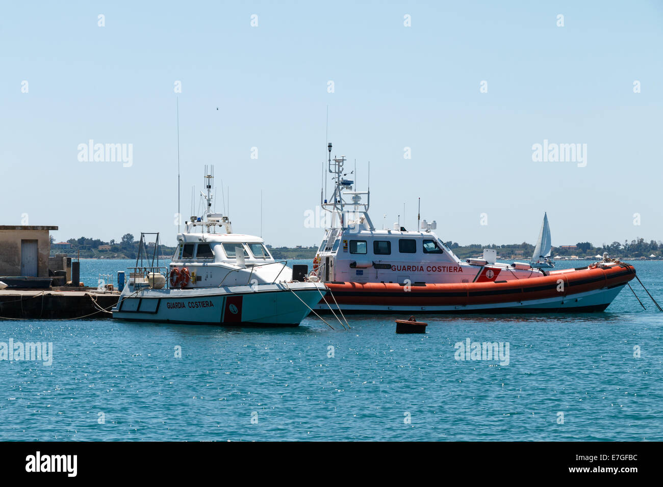 Boote der Küstenwache Stockfoto