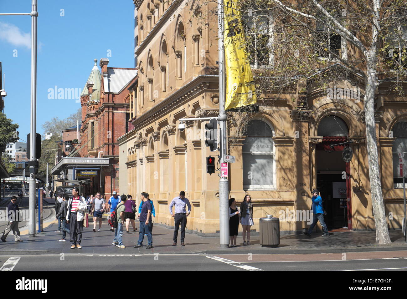 Kreuzung von George und Hay street in Sydney zentraler Geschäftsbezirk, new-South.Wales, Australien Stockfoto