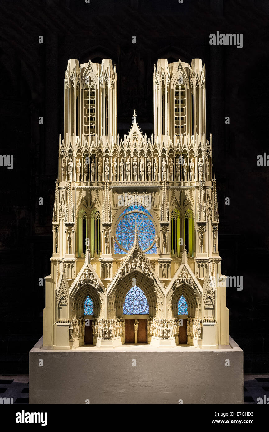 Modell der Kathedrale von reims Stockfoto