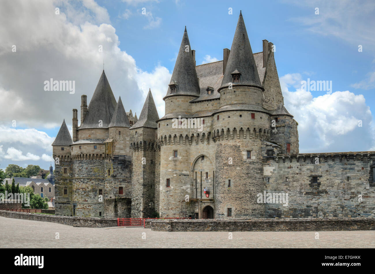 Château de Vitré Bretagne, Frankreich, Stockfoto