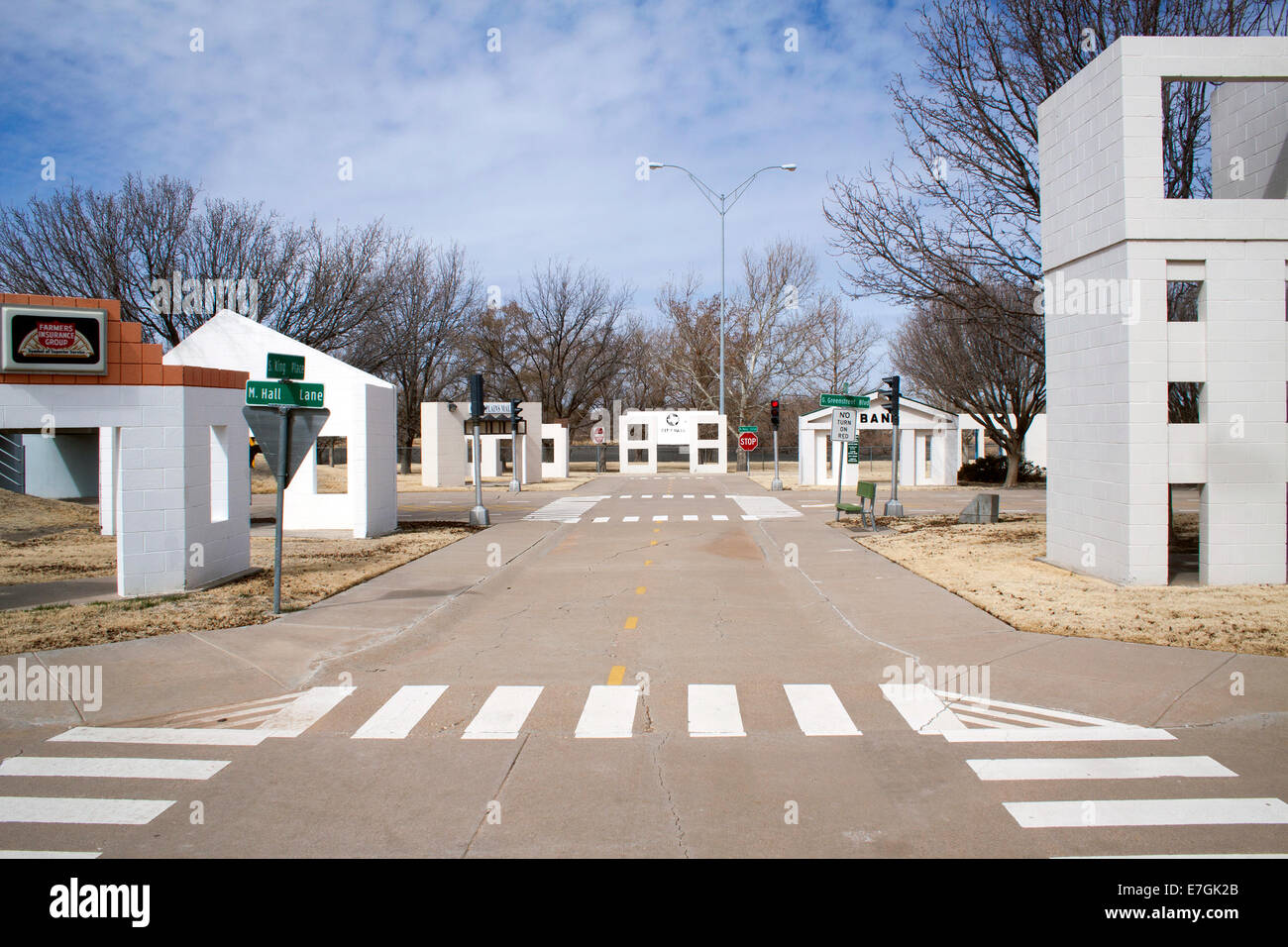 Tiny Town Fahrschule für Kinder in Lubbock, Texas Stockfoto
